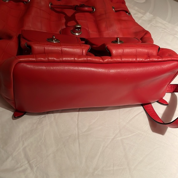 COACH Leather Tangerine  Backpack - Picture 9 of 12